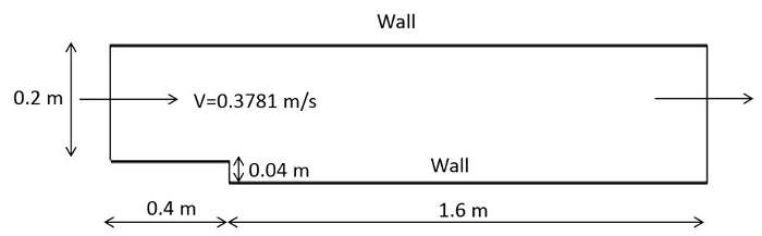 flow features of backward facing step flow geometry